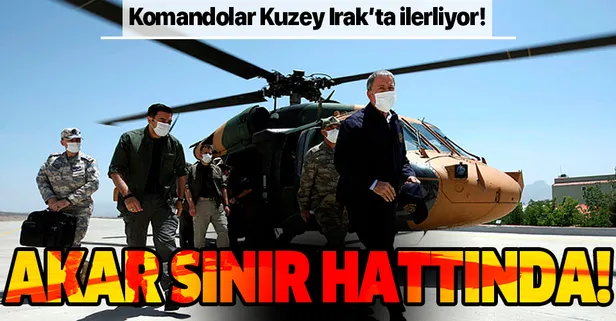 Milli Savunma Bakanı Hulusi Akar sınır hattında!