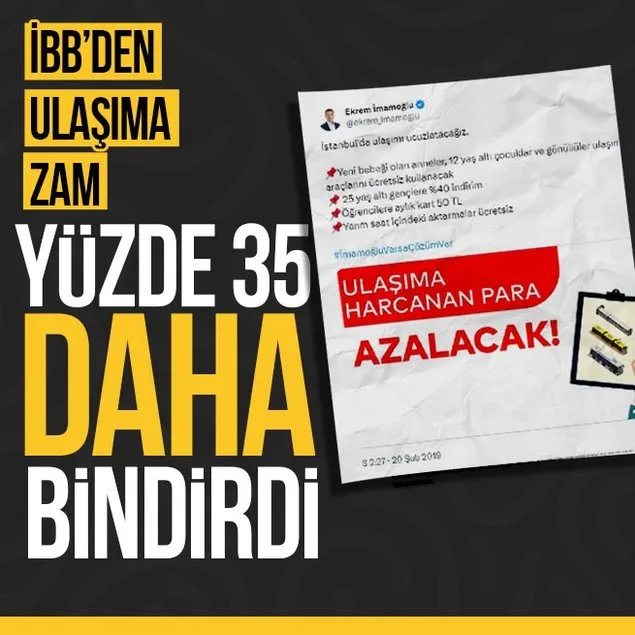 İBB’den toplu ulaşıma zam!