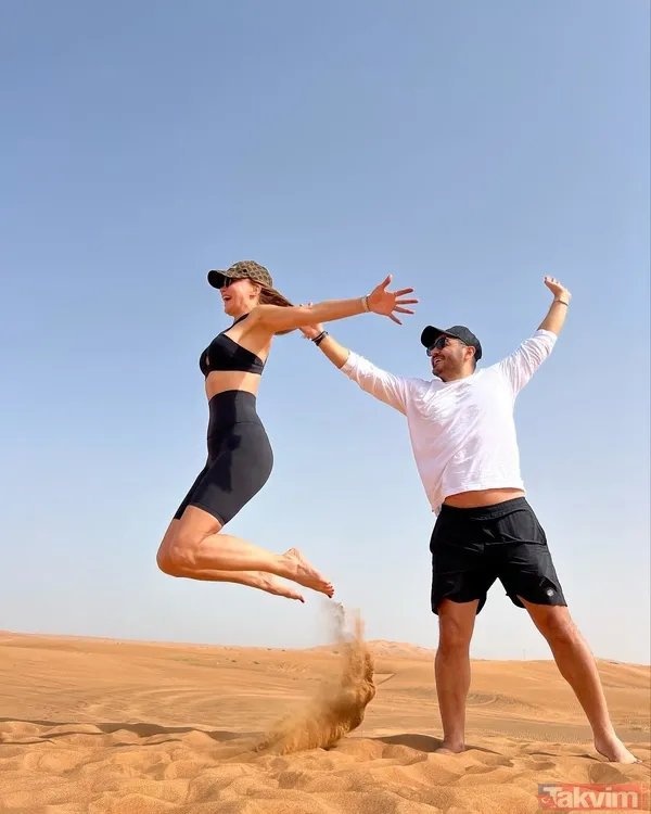 Ebru Şallı'nın ayakları yerden kesildi! Çöl pozlarıyla sosyal medyayı ateşe verdi! Uğur Akkuş'un biricik eşine bakın yaktı kavurdu - 10