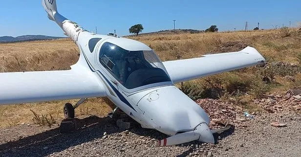 Çanakkale'de eğitim uçağı tarlaya acil iniş yaptı! Can kaybı var mı? Vali açıkladı