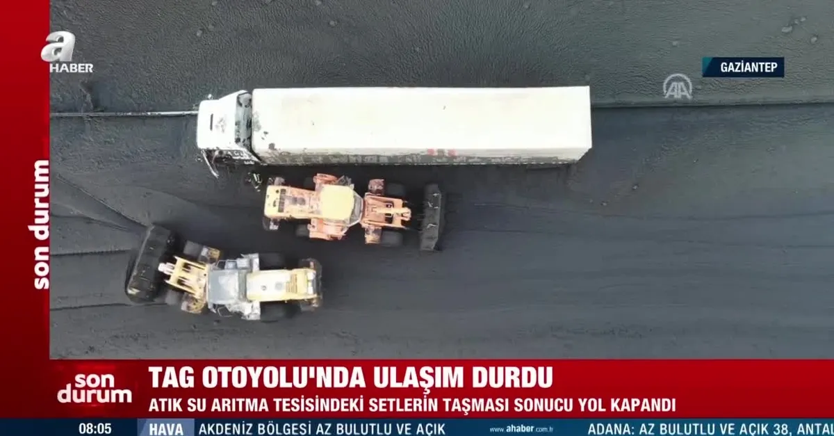 TAG Otoyolu'nda ulaşım durdu!
