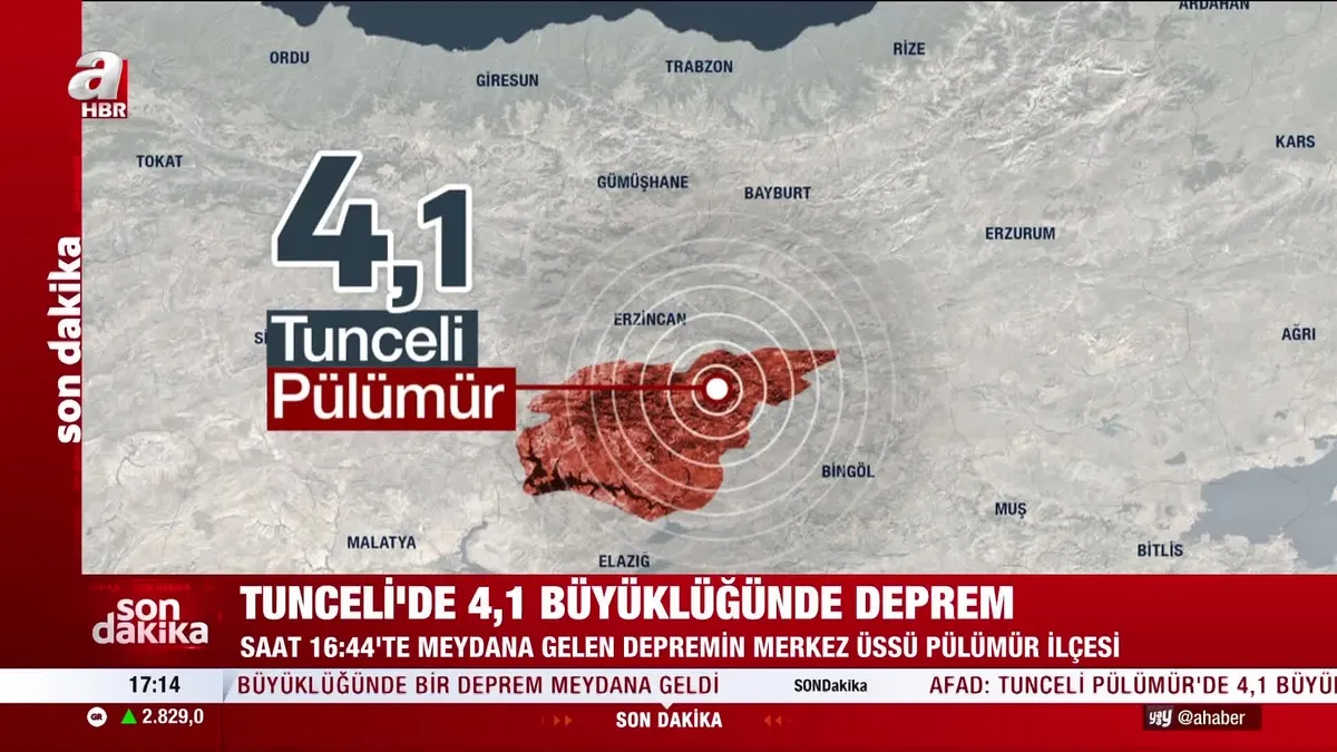 Tunceli'de deprem!