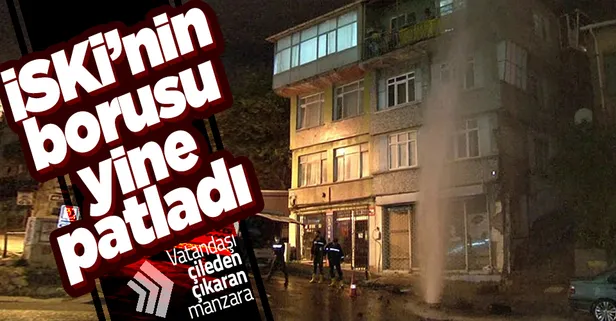 İSKİ borusu bu kez de Kadıköy'de patladı! Cadde göle döndü trafik aksadı