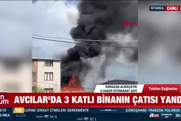 Avcılar’da 3 katlı binada yangın!