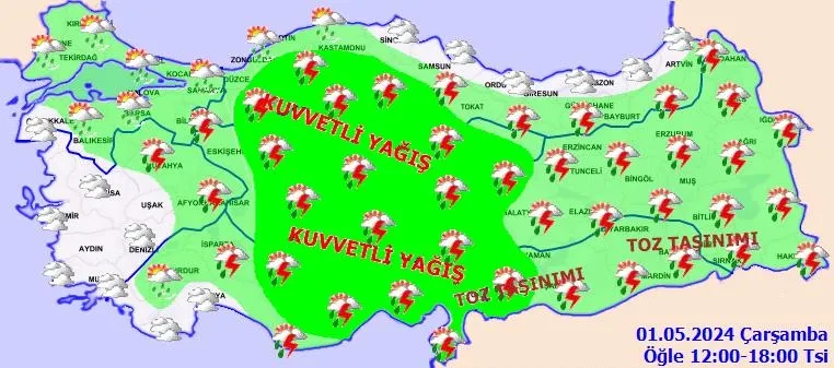 HAVA DURUMU | Meteoroloji kuvvetli yağış için saat verdi: Hazırlıklı olun | 5 bölge için alarma geçildi! Yarın gece yarısına kadar...-4