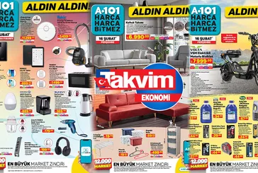 18-19 Şubat A101 aktüel kataloğu! Hafta sonu geldi, indirim az evvel başladı! Çeyiz kampanyası, bedava gibi dağıtılacak! Kiwi mikrodalga, süpürge...