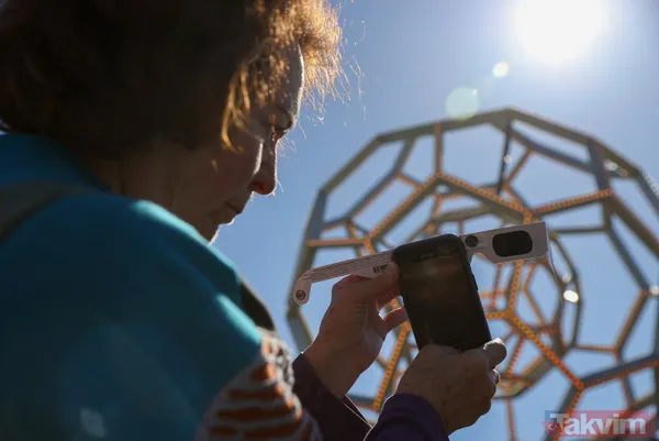 2024 yılının ilk tam Güneş tutulması ABD'de gerçekleşti | Milyonlarca kişi yakından takip etti! İşte o renkli anlar... - 20