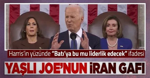 ABD’nin yaşlı başkanı Joe Biden Ukrayna yerine İran dedi Kamala Harris’in yüzü şekilden şekile girdi