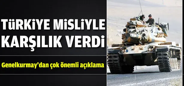 Türkiye misliyle karşılık verdi