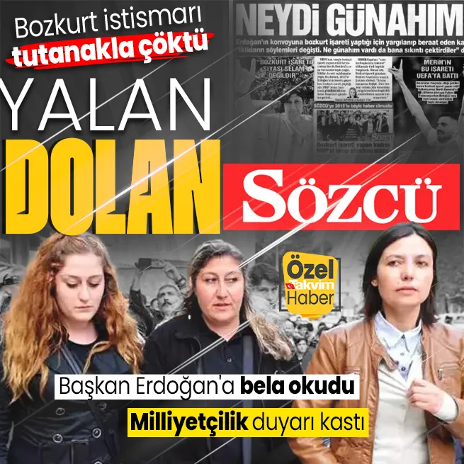 Yalan dolan SÖZCÜ! Bozkurt istismarı tutanakla çöktü... Başkan Erdoğana bela okuyan kadını manşete taşıdılar