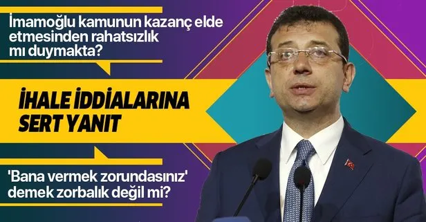 Bakan Turhan’dan Ekrem İmamoğlu’nun ihale iddialarına yanıt: Kamunun kazanç elde etmesinden rahatsızlık mı duymakta?