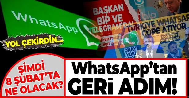 WhatsApp'tan geri adım!