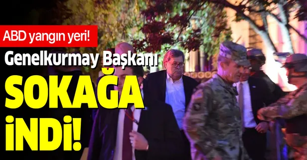 ABD'de George Floyd protestoları devam ediyor! Genelkurmay Başkanı sokağa indi!