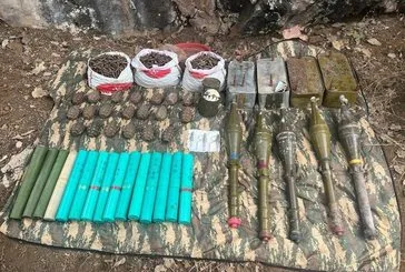 Irak’ın kuzeyinde PKK’ya ait mühimmat ele geçirildi