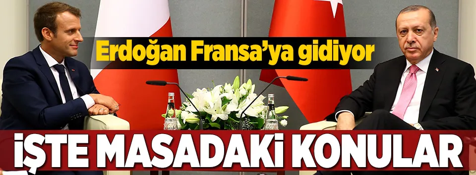 Cumhurbaşkanı Erdoğan Fransa'ya gidiyor
