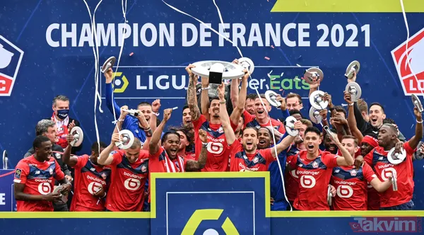 Şampiyon Lille'in kupası Bizim Çocukların elinde: Törende "Kral Burak Yılmaz" tezahüratları - 11