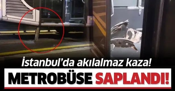 Son dakika: Avcılar’da akılalmaz kaza!  Rögar kapağı metrobüse saplandı: 1 yaralı