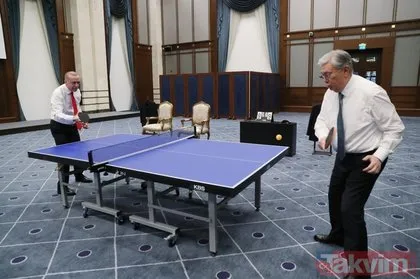 Başkan Erdoğan ile Kazakistan Cumhurbaşkanı Kasım Cömert Tokayev’in masa tenisi maçının hikayesi ortaya çıktı