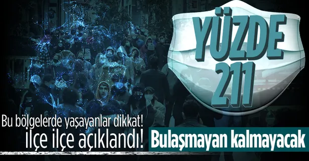 İstanbul'da durum vahim! Bu bölgelerde yaşayanlar dikkat! İlçe ilçe açıklandı! Bulaşmayan kalmayacak