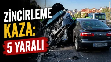 Nevşehir’de 4 araç birbirine girdi: 5 yaralı!