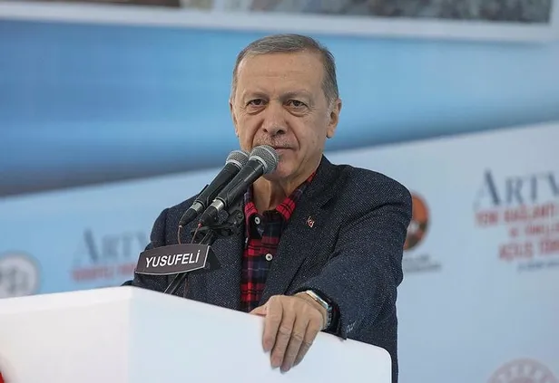 Başkan Erdoğan'dan Yusufeli Barajı ve HES, Yeni Bağlantı Yolları ve Tünelleri, Yeni Yerleşim Bölgesi Açılış Töreni'nde önemli açıklamalar-2