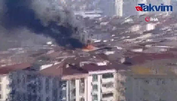 Esenyurt İnönü Mahallesi’nde korkutan çatı yangını