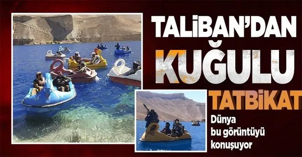 Taliban’dan Pyanj nehri üzerinde ilginç tatbikat! Deniz bisikletleriyle geçmeye çalıştılar