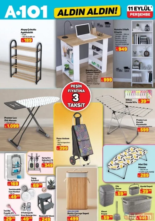 11 Eylül A101 aktüel kataloğu 2025: Bu hafta çarşaf, doğrayıcı, ayakkabılık indirimde - 5