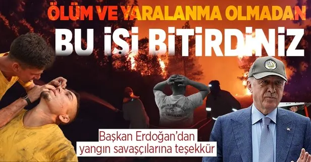 Başkan Erdoğan, Marmaris’teki yangında görev yapan ekiplere seslendi