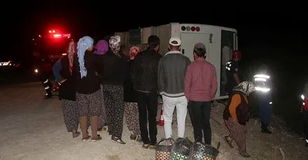 Manisa'dan işçileri taşıyan midibüs devrildi! 32 yaralı var