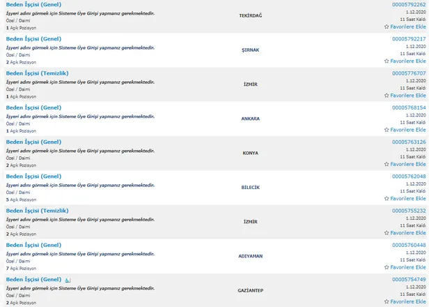 Açık iş ilanı başvuru şartları nedir? İŞKUR üzerinden binlerce personel alımı yapılıyor! Beden işçisi, Temizlik görevlisi, makineci ve şoför....-3