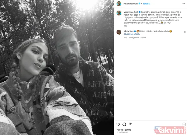 Yasemin Şefkatli'den evlilik yıl dönümü paylaşımı "Bu adamla evleneli iki yıl olmuş" 5 aylık hamile Yasemin bombaları çifter çifter patlattı - 9