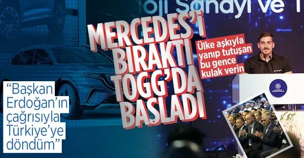 Mercedes’i bıraktı TOGG için geldi! Genç mühendis Taha Uluhan: Erdoğan’ın çağrısı üzerine ülkeme döndüm