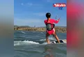 Pınar Altuğ denizde uçurtma sörfü yaptığı anları paylaştı! Gören şaştı kaldı