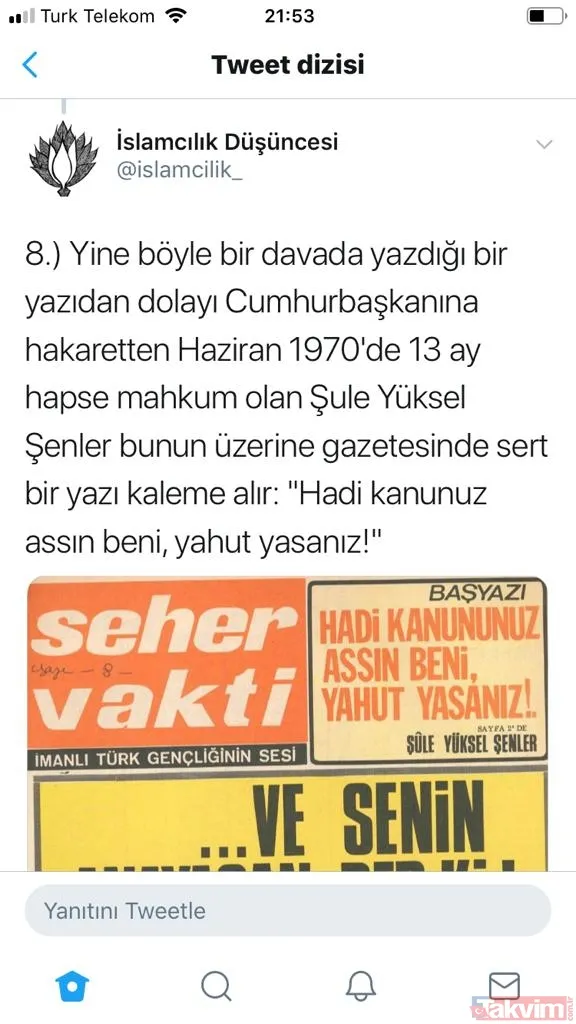 Usta gazeteci-yazar Şule Yüksel Şenler'in mücadeleye adanmış ömrü! - 8