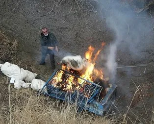 Torba torba yakıldı! Tam 327 kilogram...