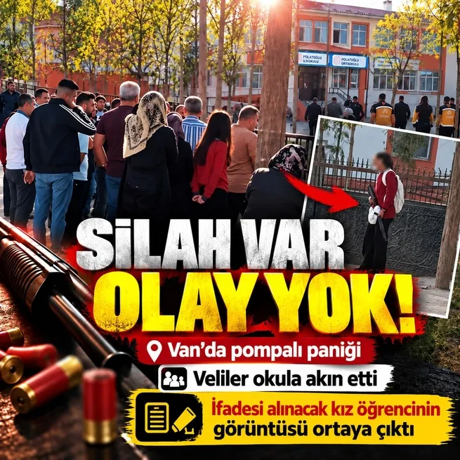 Vanda okulda silah paniği: Pompalı tüfekle okula gelen öğrenci böyle görüntülendi