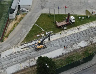 İstanbul'da korkutan görüntü! İBB'nin tramvay inşaatında çökme