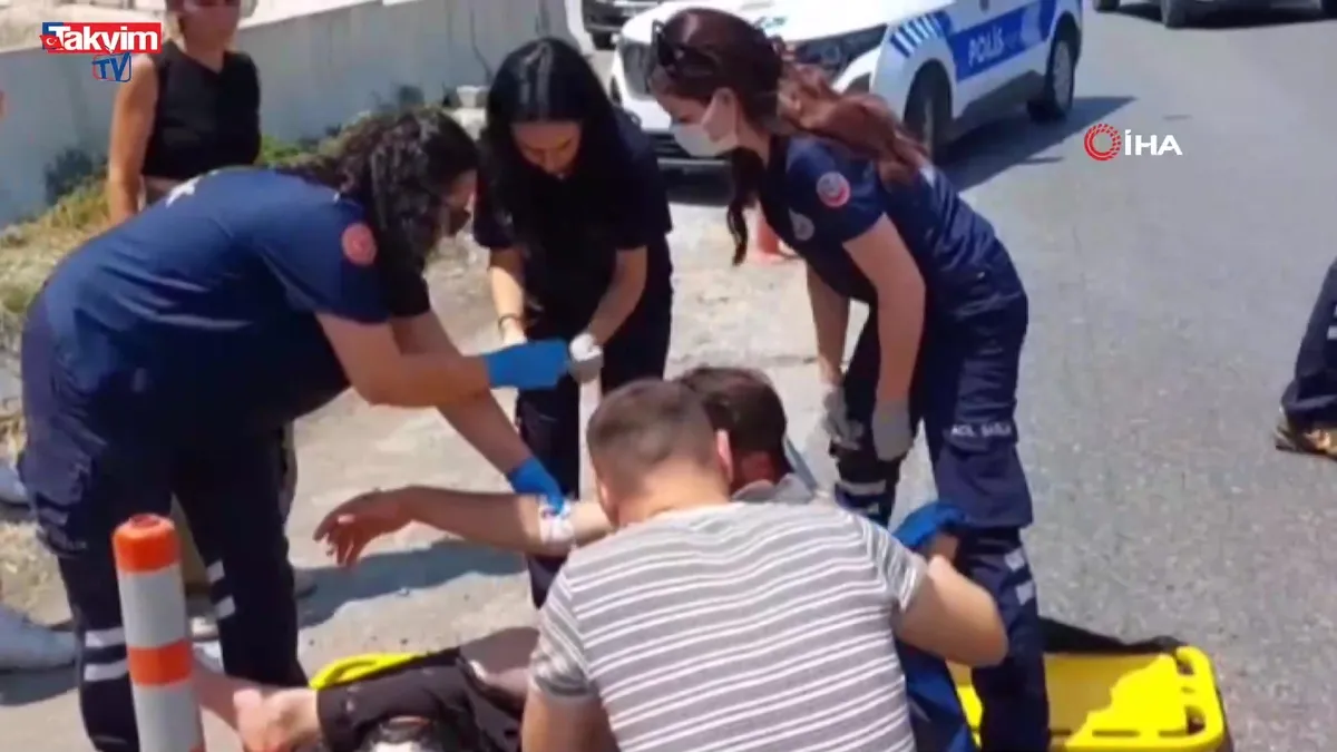Otomobil ile motosiklet çarpıştı: 1 yaralı