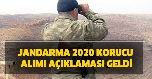 jandarma korucu alimi aciklamasi 2020