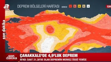AFAD açıkladı: Çanakkale’de 4,9 şiddetinde deprem!
