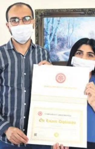 Lösemili Ahmet’e diploma