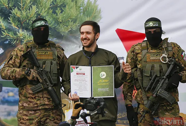 Gazze’de rehine takasına damga vuran an! İsrailli esir Kassam savaşçısını alnından öptü - 14