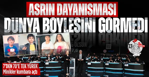 Dünya böyle dayanışma görmedi! 'Türkiye Tek Yürek' kampanyasına çocuklar damga vurdu