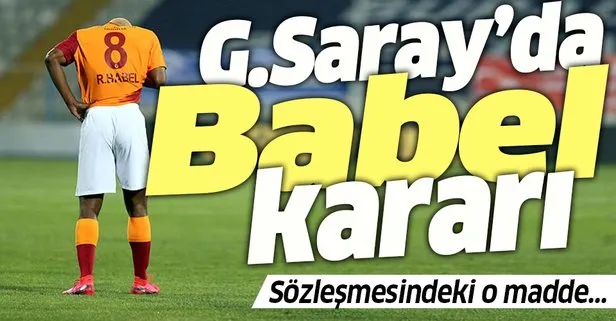 Galatasaray'da Ryan Babel kararı! Sözleşmesindeki o madde...