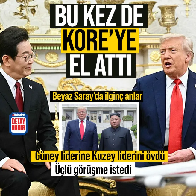 Trump şimdi de Kore siyasetine el attı! Güney liderine Kuzey liderini övdü: Beyaz Saray’da ilginç dakikalar