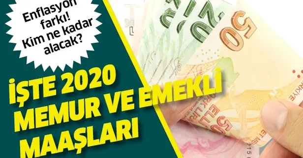 2020 Ocak ayı zammı enflasyon farkı ne kadar? Memur ve SGK SSK Bağkur emeklisi zam hesabı ve yeni taban maaşlar
