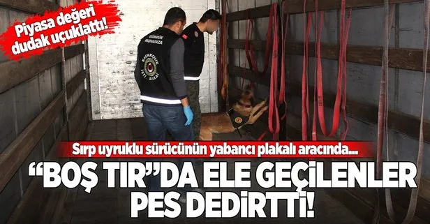 Yabancı plakalı tırda uyuşturucu zulası!