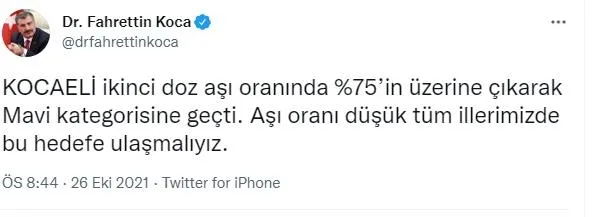 saglik-bakani-fahrettin-koca-duyurdu-kocaeli-mavi-kategorideki-iller-arasina-gecti-1635283885976.jpeg Sağlık Bakanı Fahrettin Koca duyurdu: Kocaeli mavi kategorideki iller arasına geçti-2