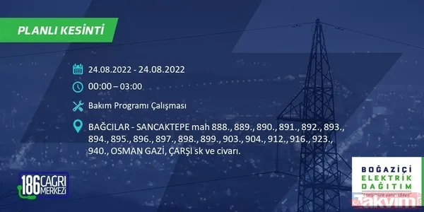 1.5 - 8 saat sürebilir! İstanbul'u etkileyecek elektrik kesintisi: Bağcılar, Eyüpsultan, Fatih... Mahalle mahalle sokak sokak tüm detaylar - 6